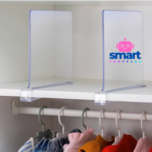 منظم دولاب وحاجز أكريليك شفاف مع دبل فيس للتثبيت