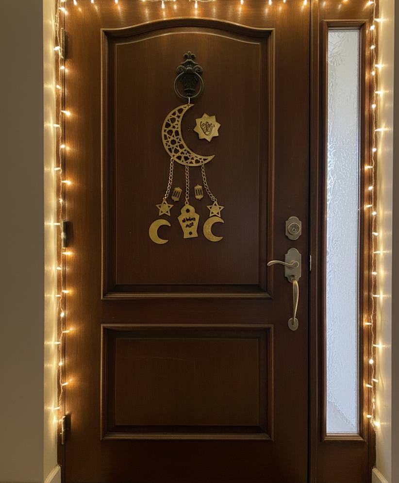 دلاية هلال خشب بمغناطيس – زينة رمضانية مودرن - Image 4