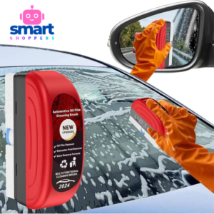 طقم تنظيف زجاج السيارات الاحترافي - فرشاة إزالة الغشاء الزيتي + سائل حماية نانو