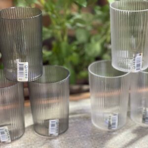 طقم أكواب أكريليك شفاف مقاوم للكسر - 3 قطع (سعة 200 مل)