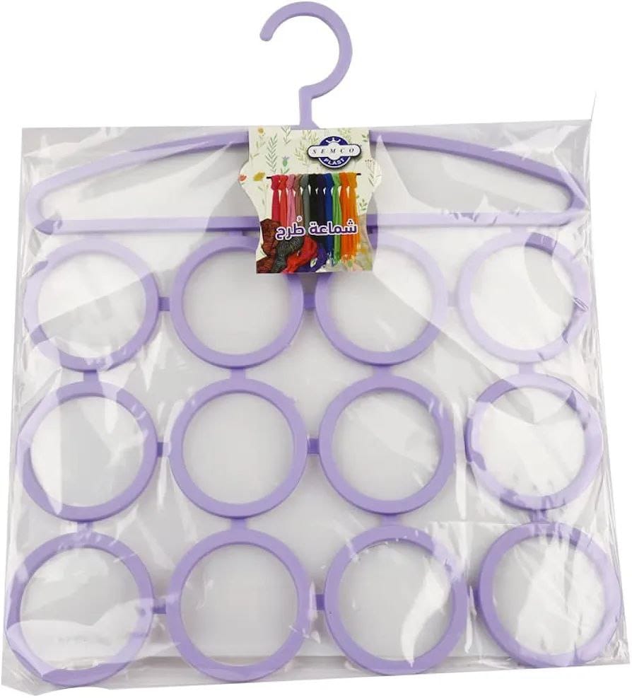 شماعة طرح وإيشاربات 12 فتحة - منظم الطرح البلاستيك التريند - Image 3