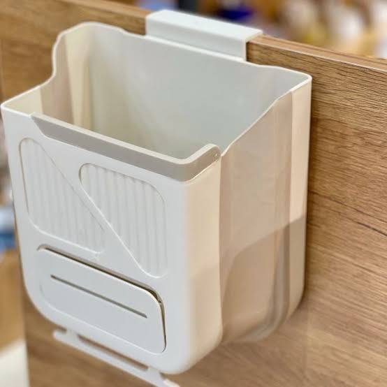 باسكت ضلفة مطبخ قابل للطي من السيليكون والبلاستيك لتوفير المساحة وسهولة التخزين.