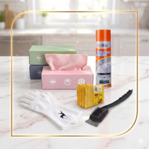 باكدچ تنظيف المطبخ الشامل (5 منتجات أساسية) - لمطبخ يلمع في نص ساعة