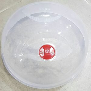 غطاء ميكرويف بلاستيك شفاف مقاس 25 سم لمنع طرطشة الطعام